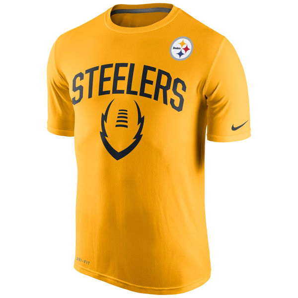 Men NFL Pittsburgh Steelers Nike Legend Icon Performance TShirt  Gold->nfl t-shirts->Sports Accessory